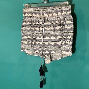 Re:Named Cream And Black Tribal Print Shorts